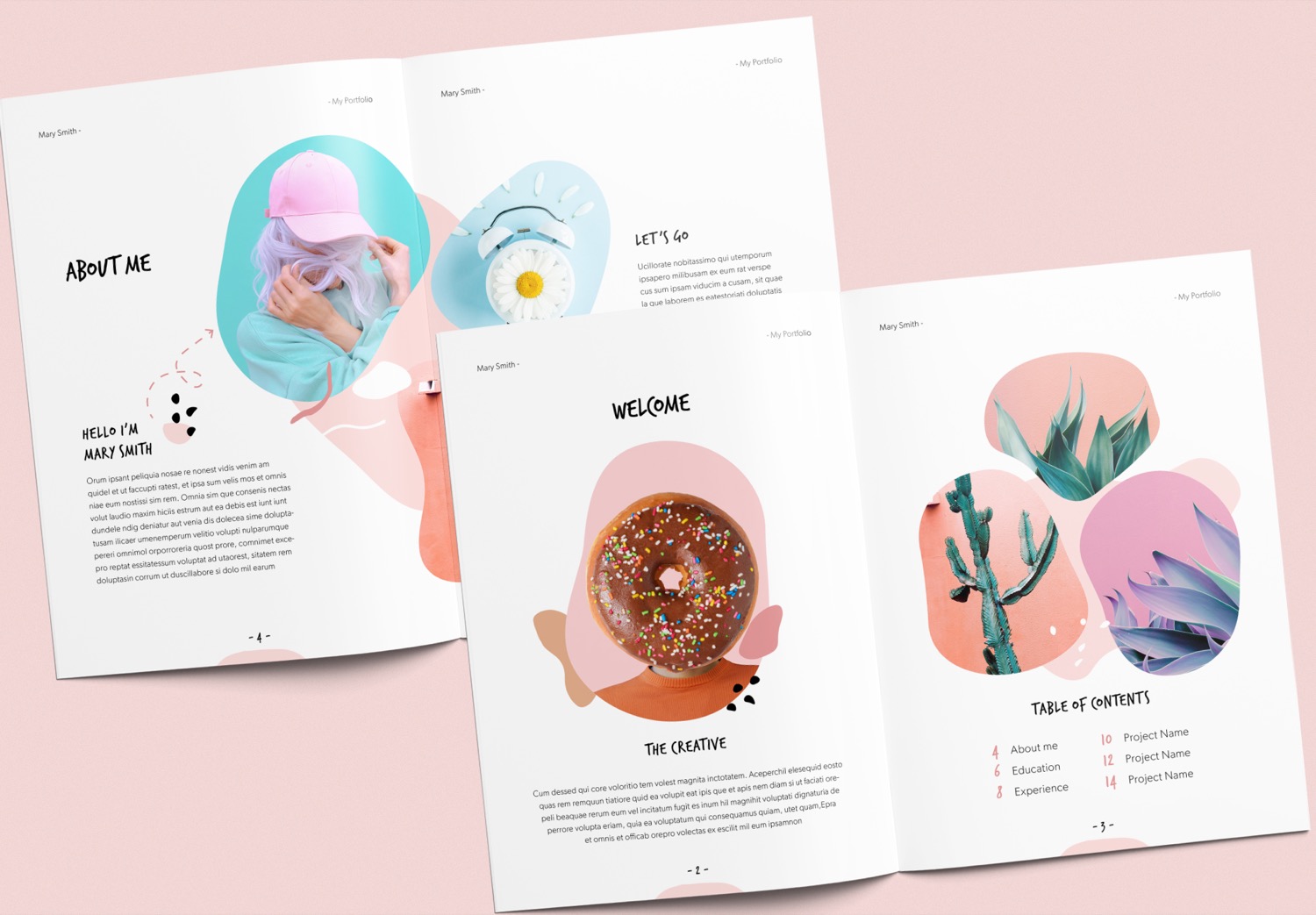 Close up of Free Download Minimal Portfolio Layout Template