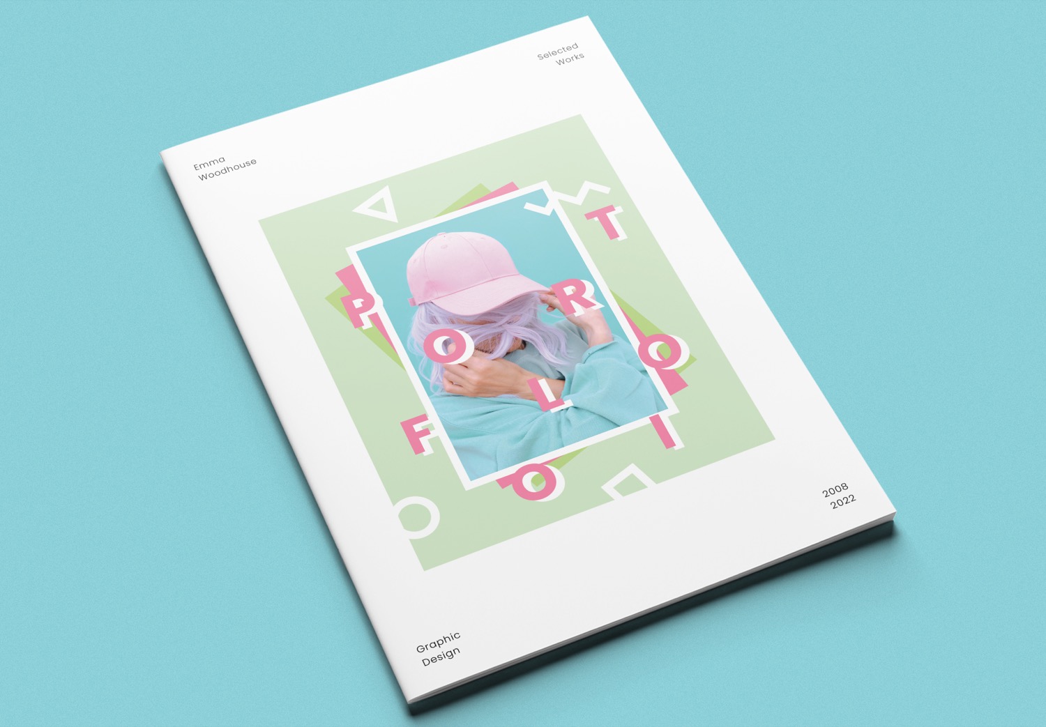 Cover Preview of Free Minimal Pastel Green and Pink Portfolio Template