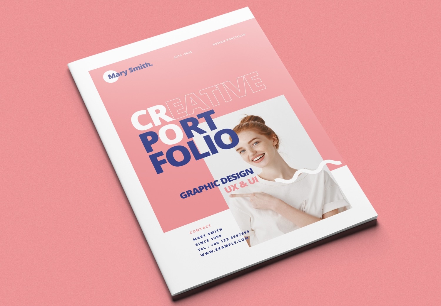 Cover of Free Download Creative Portfolio Layout Template for Adobe InDesign