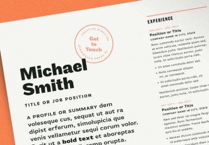 Featured of Download Minimal Resume Layout Template