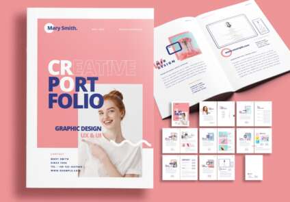 Featured of Free Download Creative Portfolio Layout Template for Adobe InDesign
