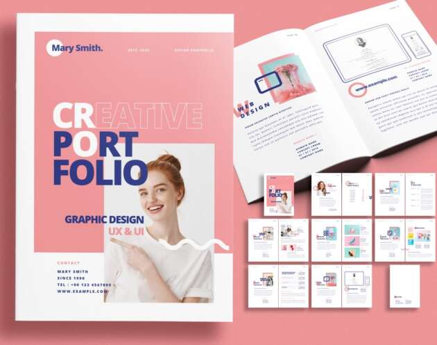 Featured of Free Download Creative Portfolio Layout Template for Adobe InDesign