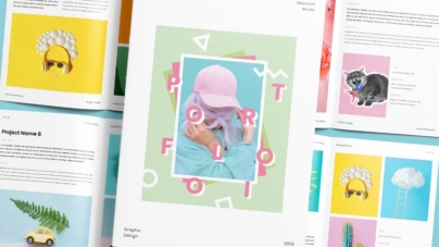 Featured of Free Minimal Pastel Green and Pink Portfolio Template