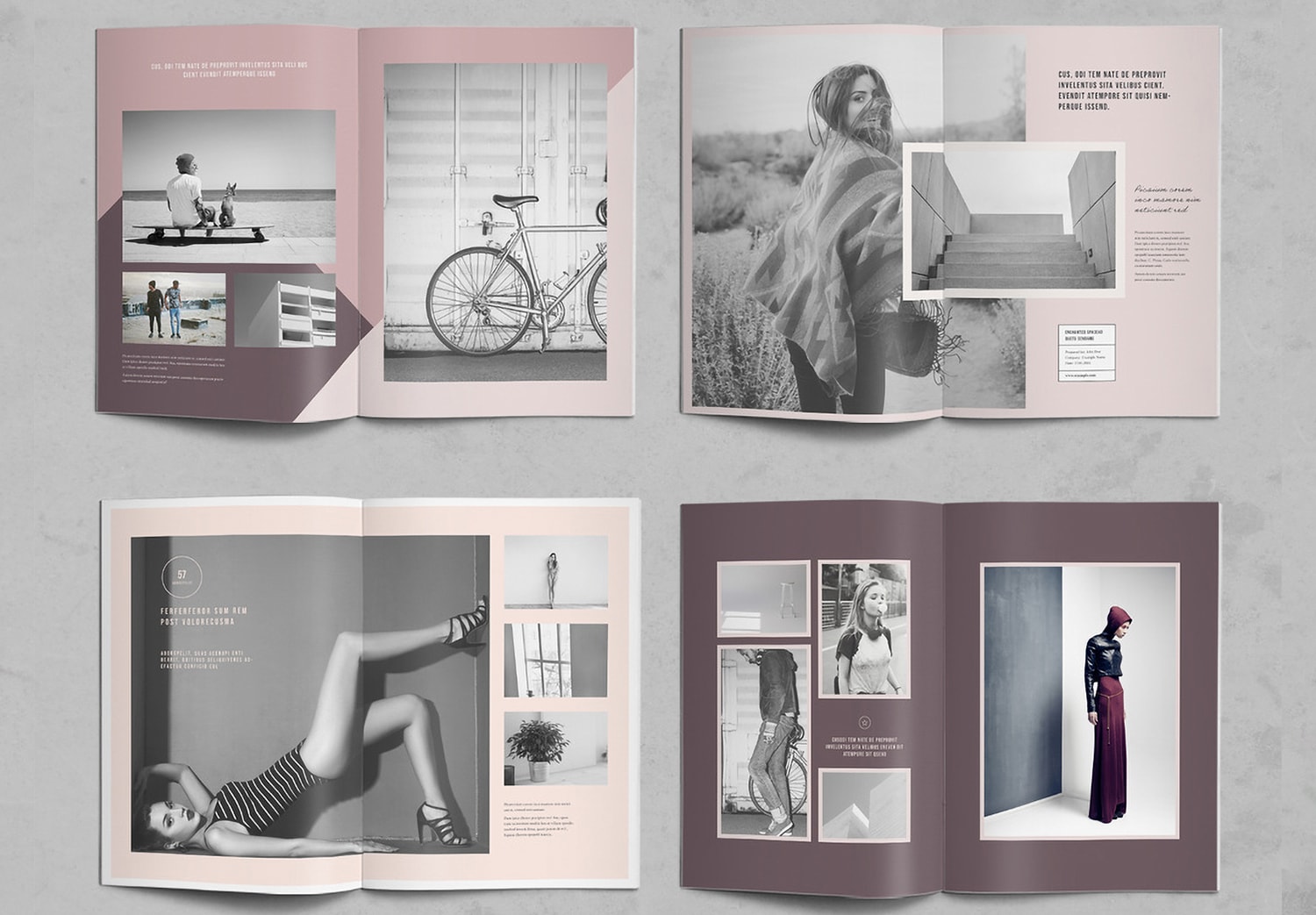 Preview Set 2 of Photography Portfolio Layout Template