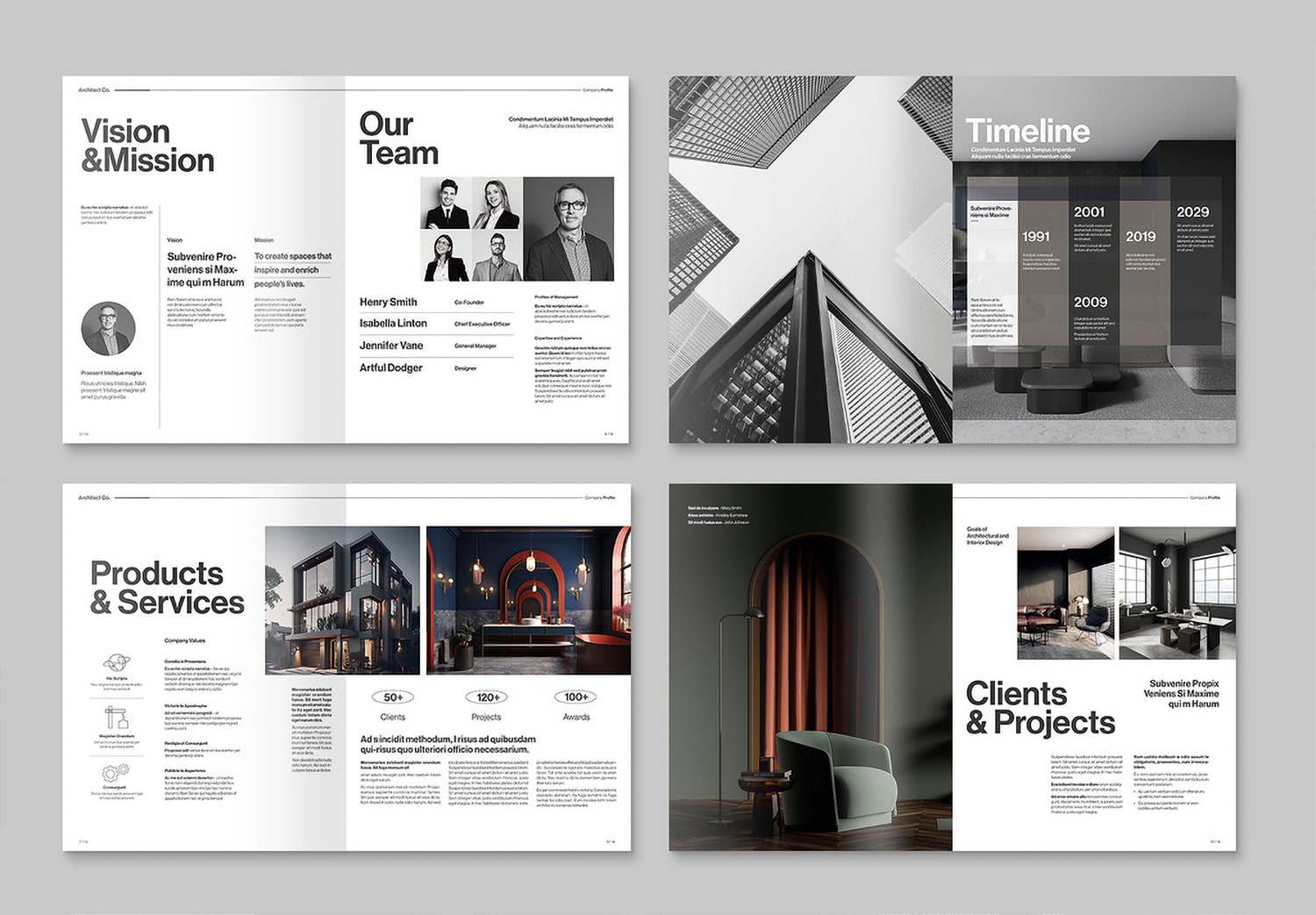 Preview of Company Profile Layout