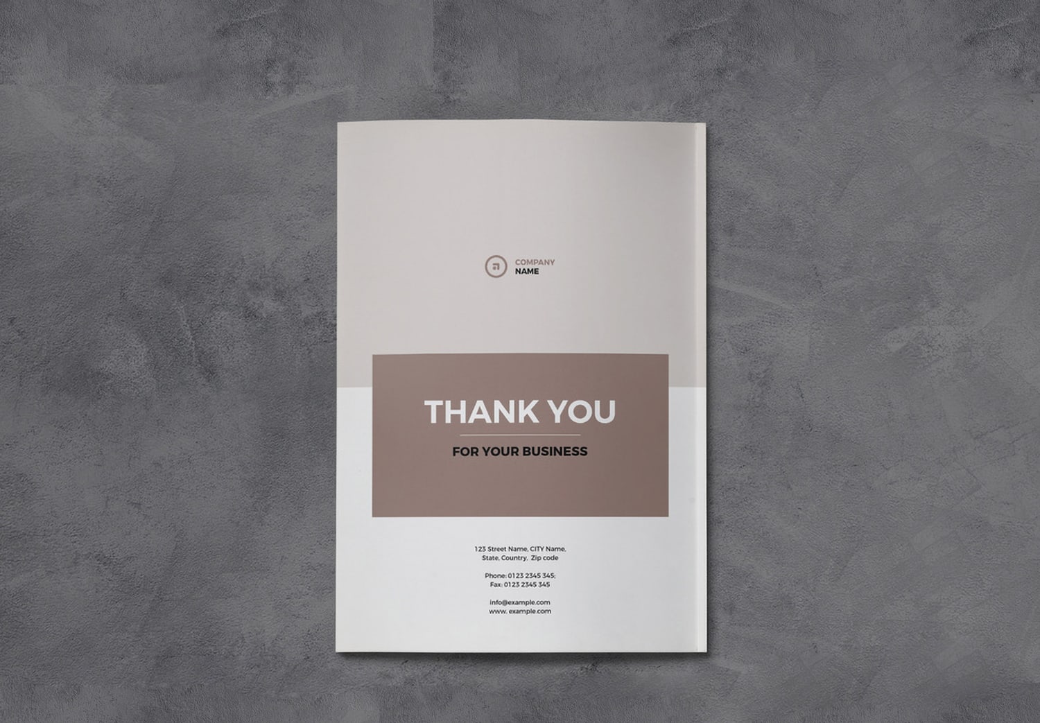Back Cover of Project Proposal InDesign Layout Template