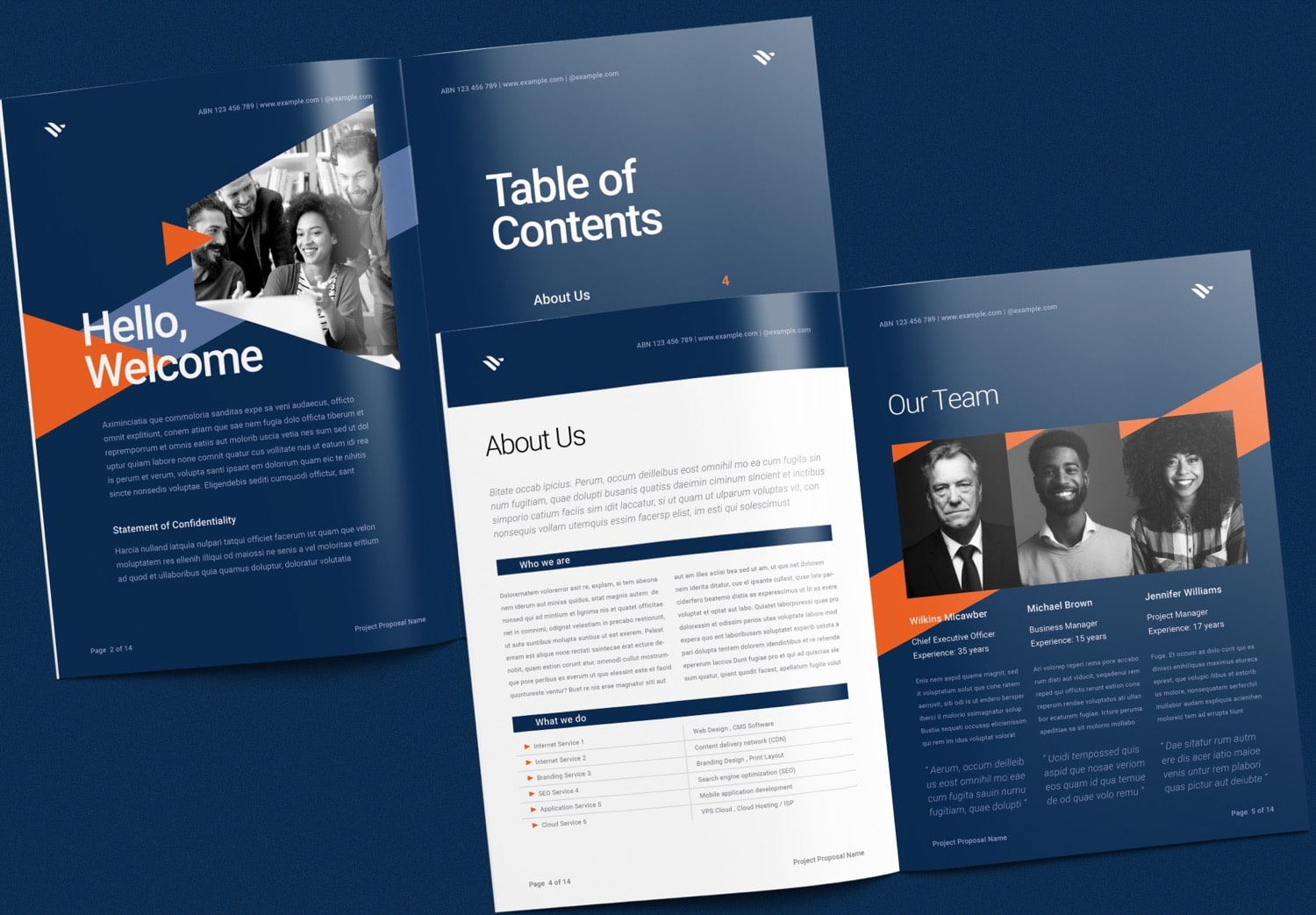 Close Up of Business Proposal InDesign Template