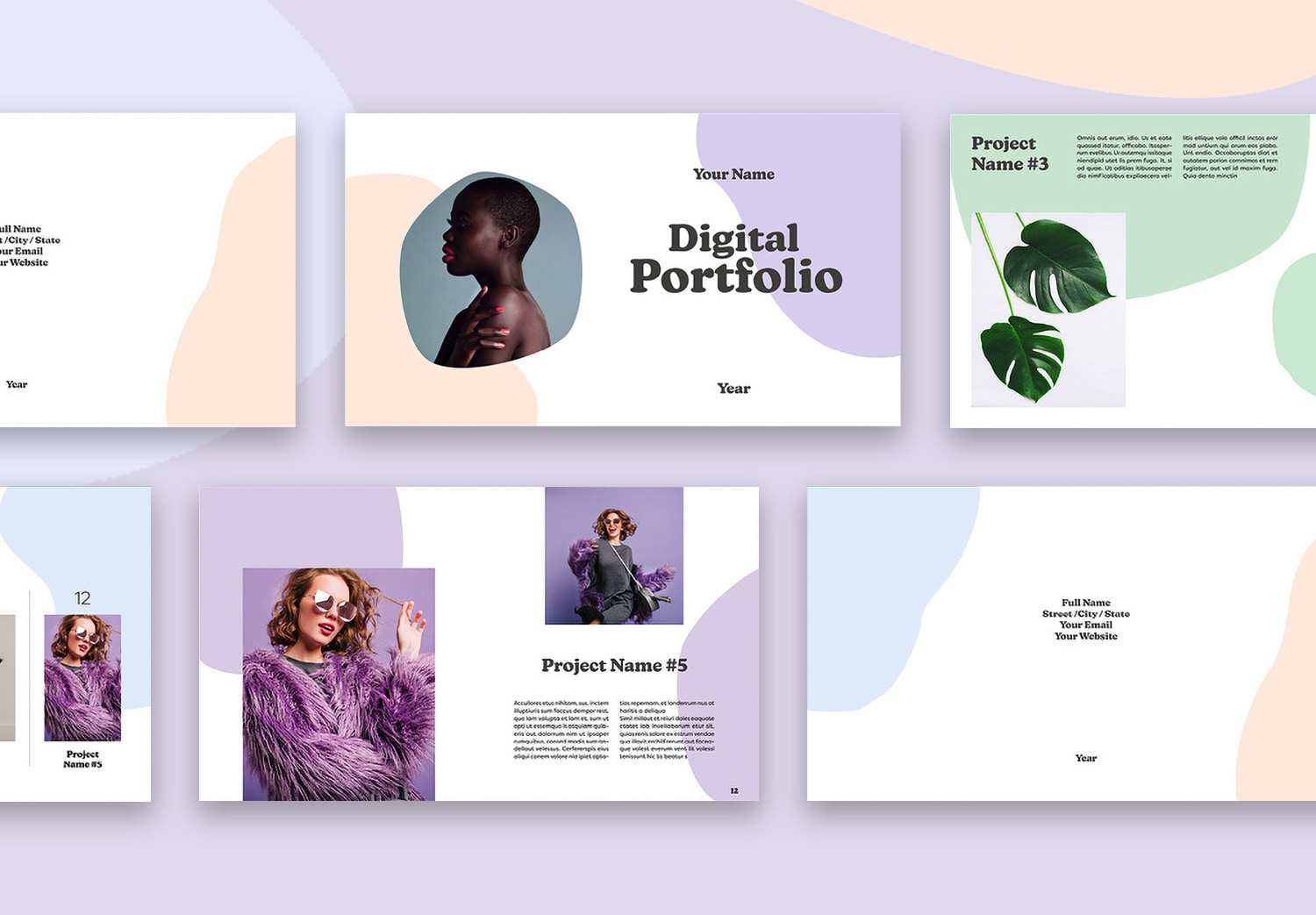 Cover Preview of Download Colorful Digital Portfolio Presentation Layout for Adobe InDesign