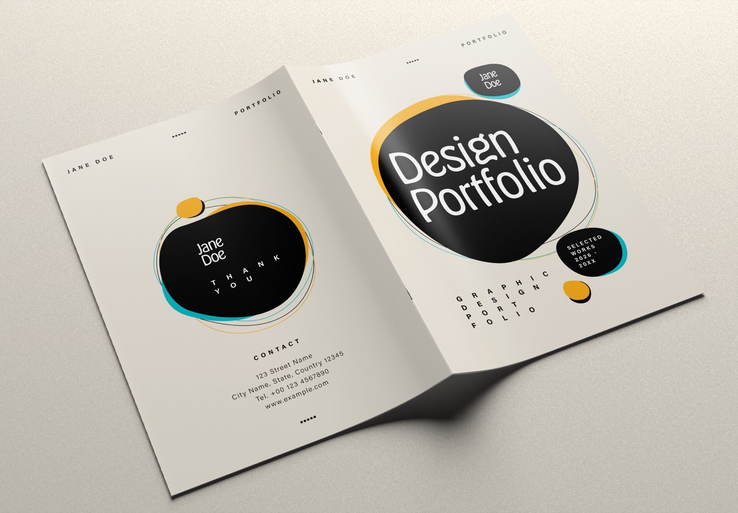 Cover of Free Minimal Portfolio InDesign Template