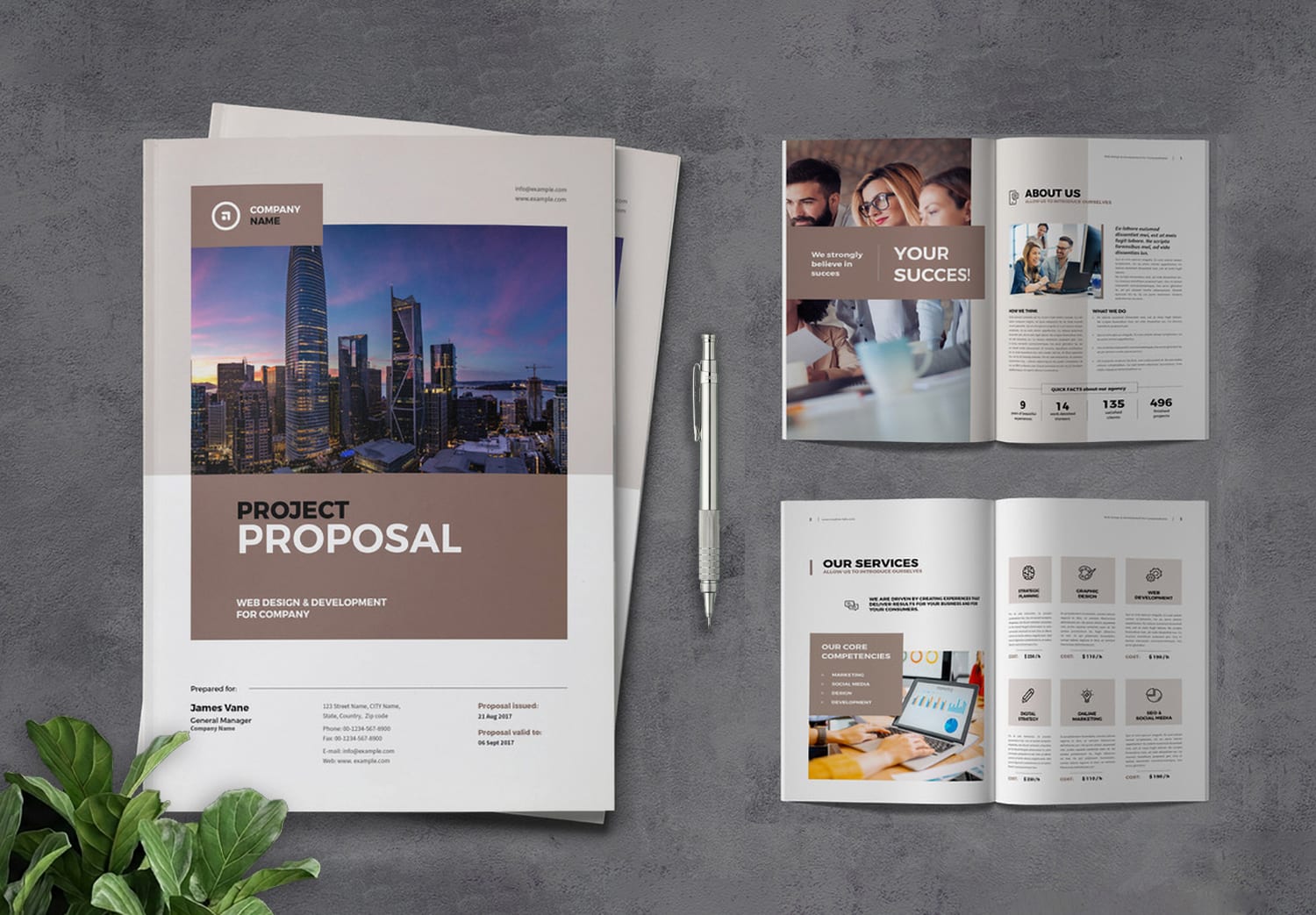 Cover of Project Proposal InDesign Layout Template