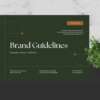 Brand Guideline Landscape InDesign Template with Green and Brown Accents