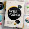 Free Download Minimal Design Portfolio Layout InDesign Template with Brown and Black Accents