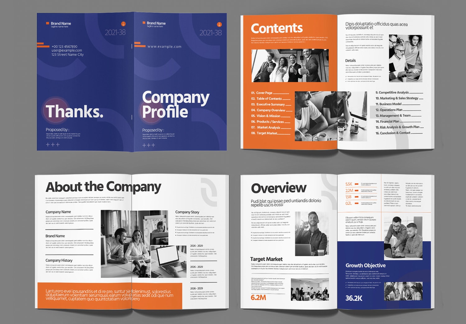 Preview About Company of Company Profile Layout InDesign Template