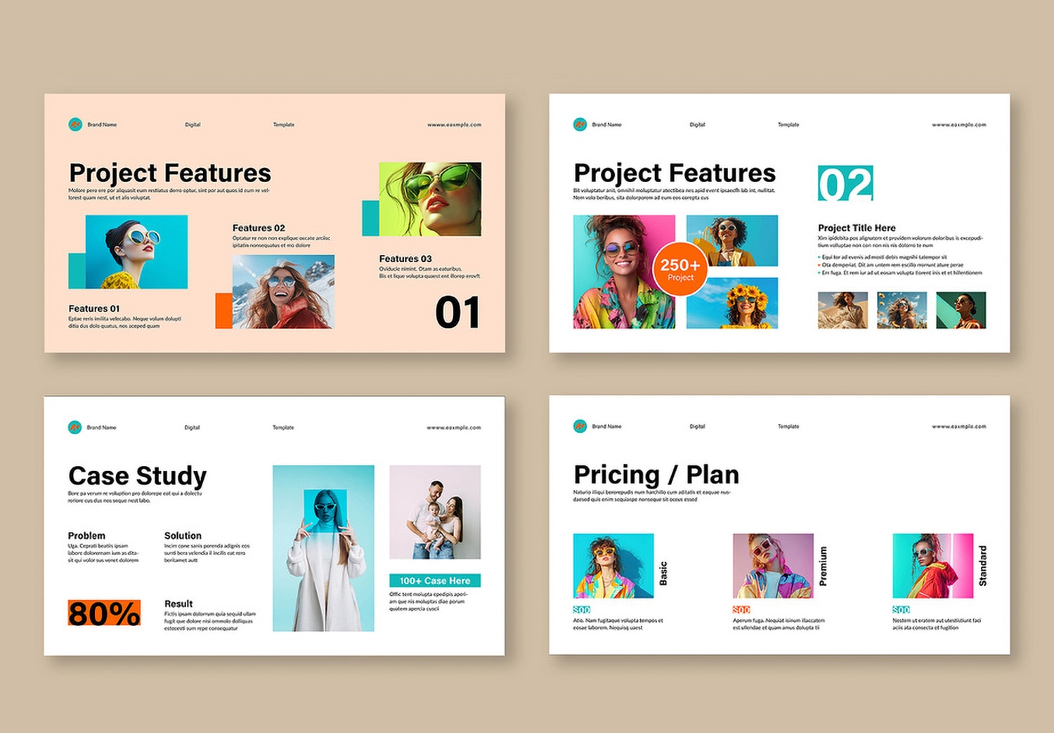 Preview Case Study of Creative Portfolio Presentation Template
