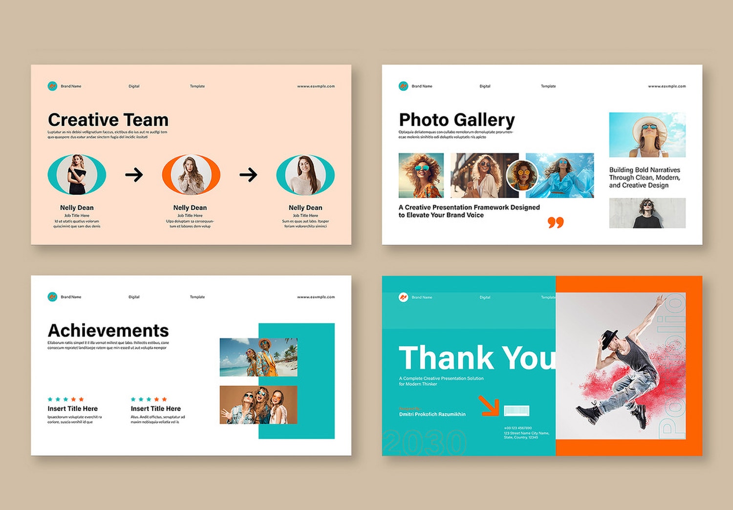 Preview Creative Team of Creative Portfolio Presentation Template