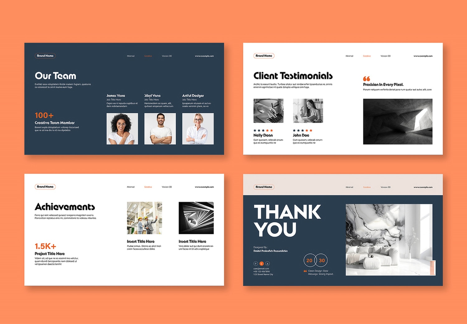 Preview Our Team of Portfolio Presentation Template