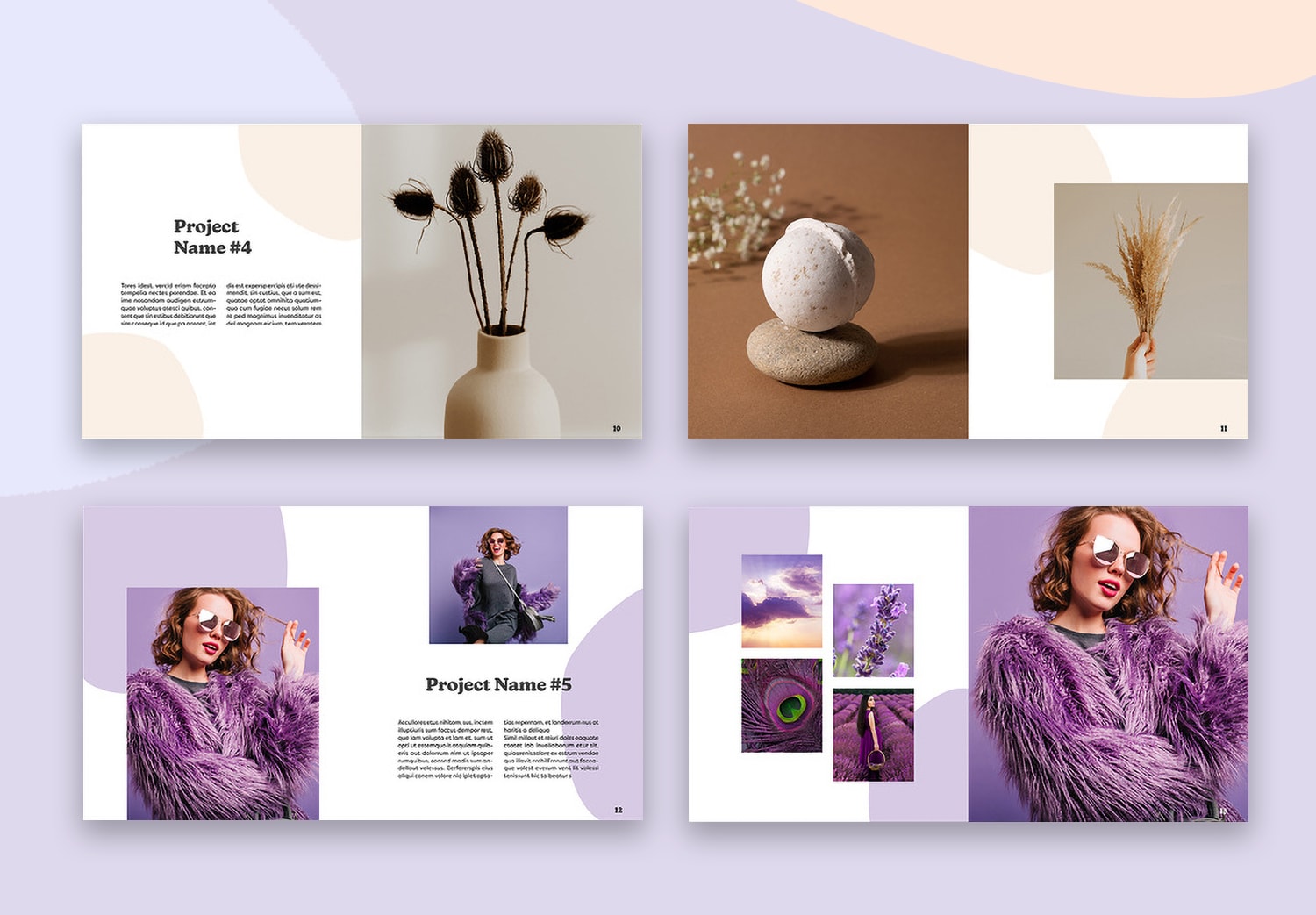 Preview Set of Download Colorful Digital Portfolio Presentation Layout for Adobe InDesign