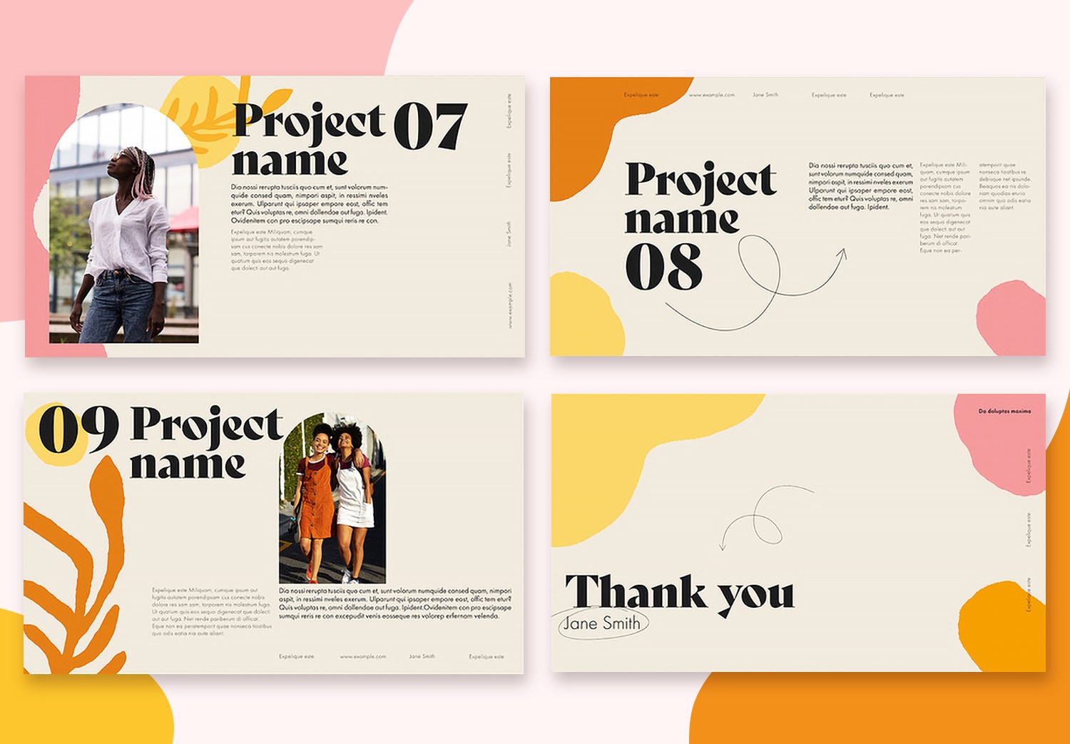 Preview Set of Download Landscape Portfolio Template