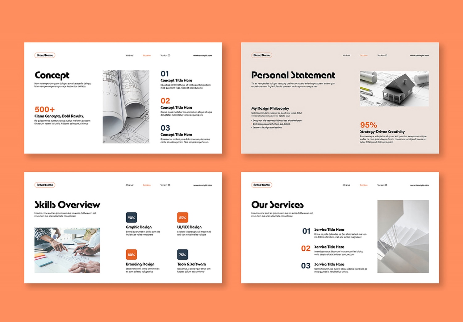 Preview Skill Overview of Portfolio Presentation Template