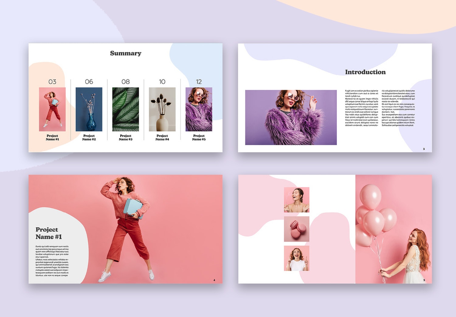 Preview Summary of Download Colorful Digital Portfolio Presentation Layout for Adobe InDesign