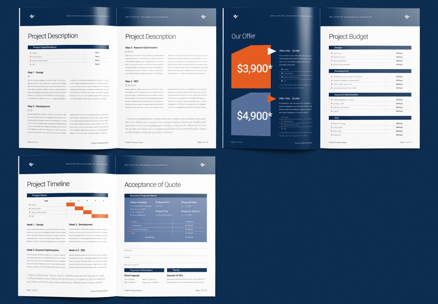 Show Pages 8-15 of Business Proposal InDesign Template