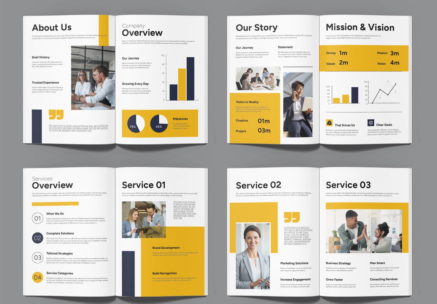 About Us of Corporate Brochure Layout InDesign Template