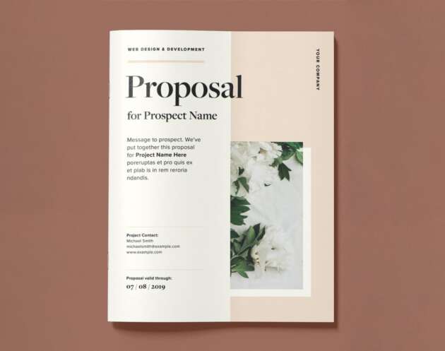 Cover of Minimalist Business Proposal InDesign Template