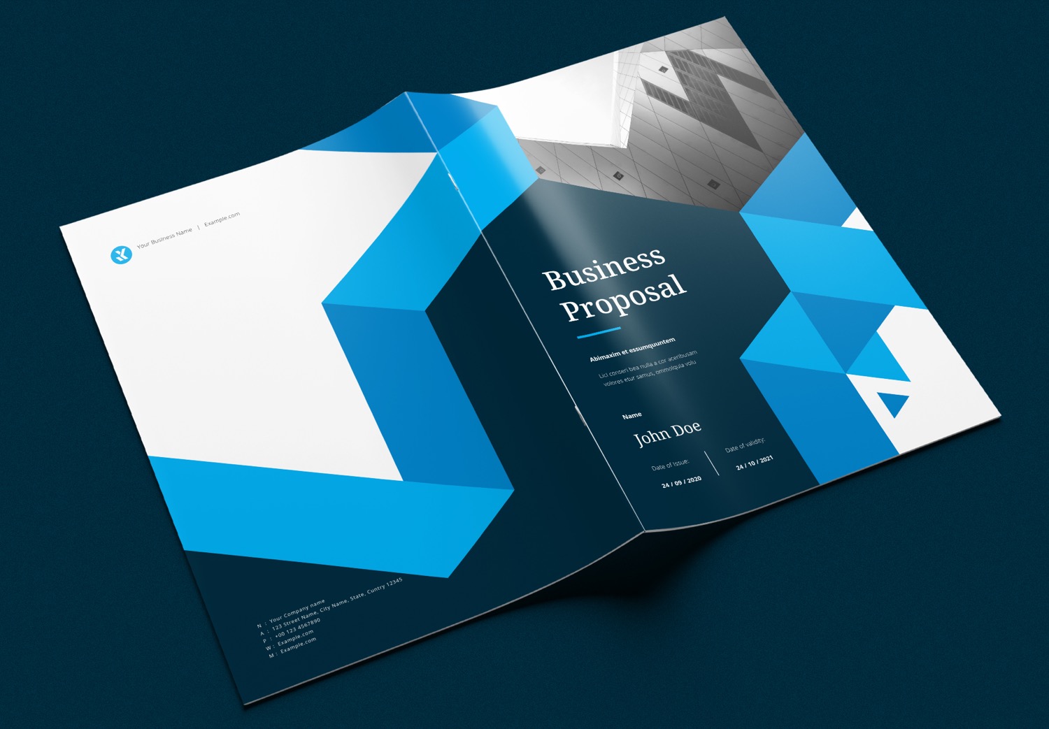 Cover of business proposal
