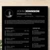 Modern Black Resume InDesign Template with ATS-Friendly Style