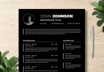 Featured of A Modern Black Resume