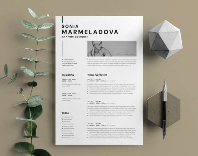 Featured of Clean Resume InDesign Template