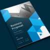 Free Business Proposal Layout InDesign Template with Blue Accents