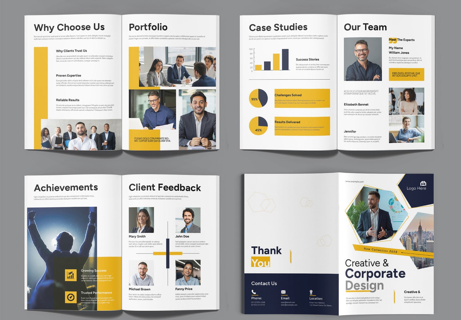 Portfolio Preview of Corporate Brochure Layout InDesign Template