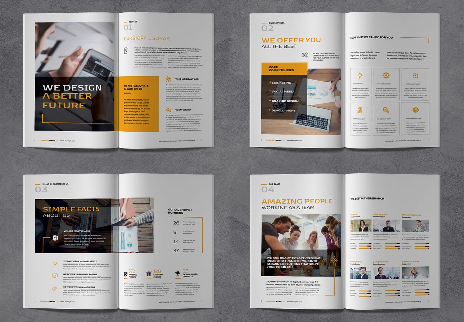 Preview About Us of Project Proposal InDesign Tempalte