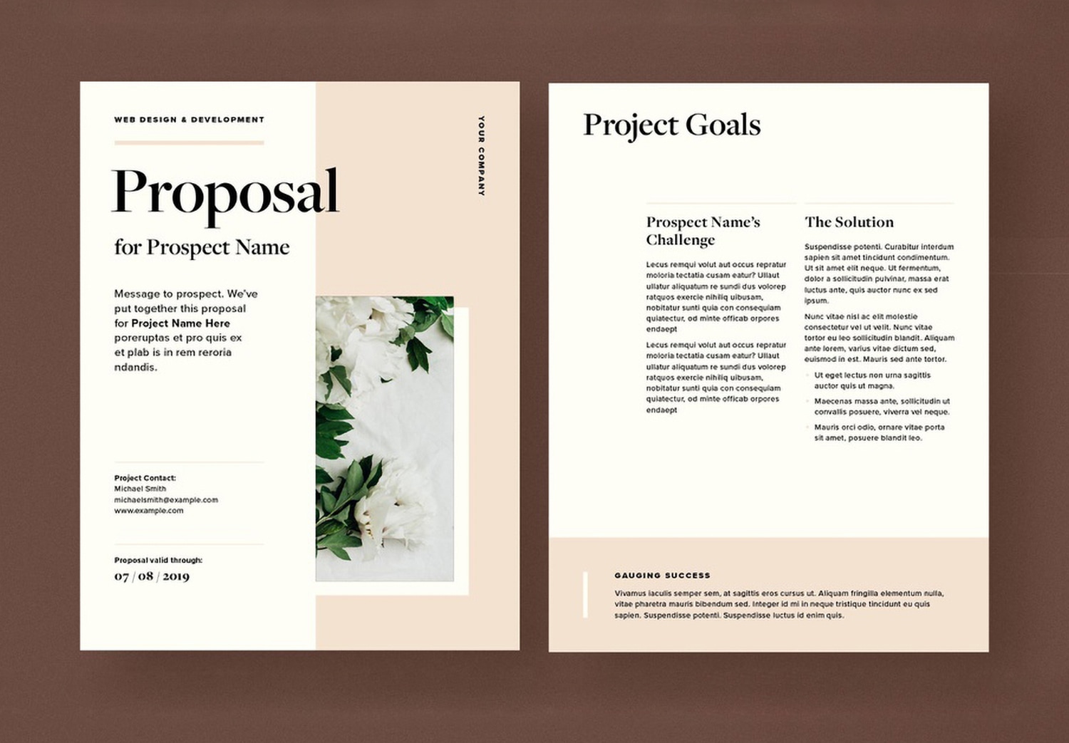 Preview Cover of Minimalist Business Proposal InDesign Template