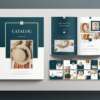 Free Catalog InDesign Template with Teal Accents