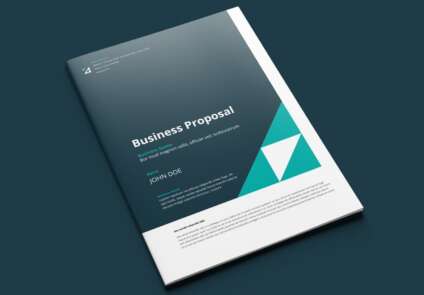 Thumbnail of Business Proposal InDesign Template with Teal and Green Accents