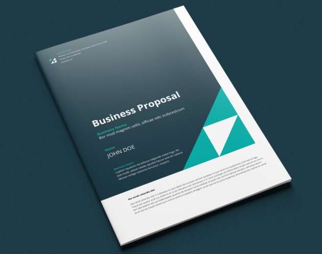 Thumbnail of Business Proposal InDesign Template with Teal and Green Accents