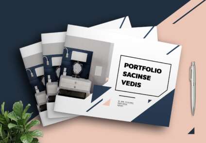 Featured of Portfolio Template with Peach Pink and Navy Blue Accents