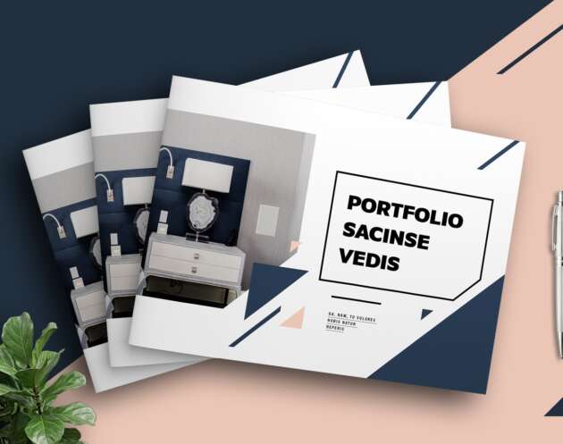 Featured of Portfolio Template with Peach Pink and Navy Blue Accents