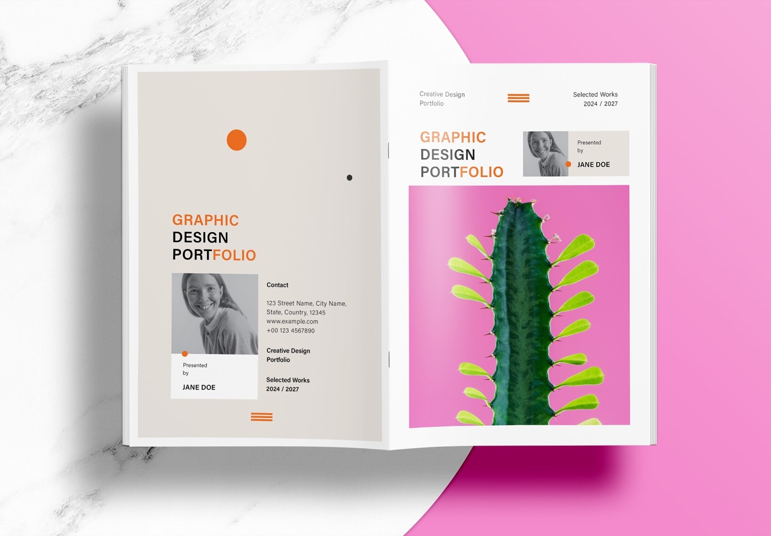 Free Graphic Design Portfolio Template - Preview Cover