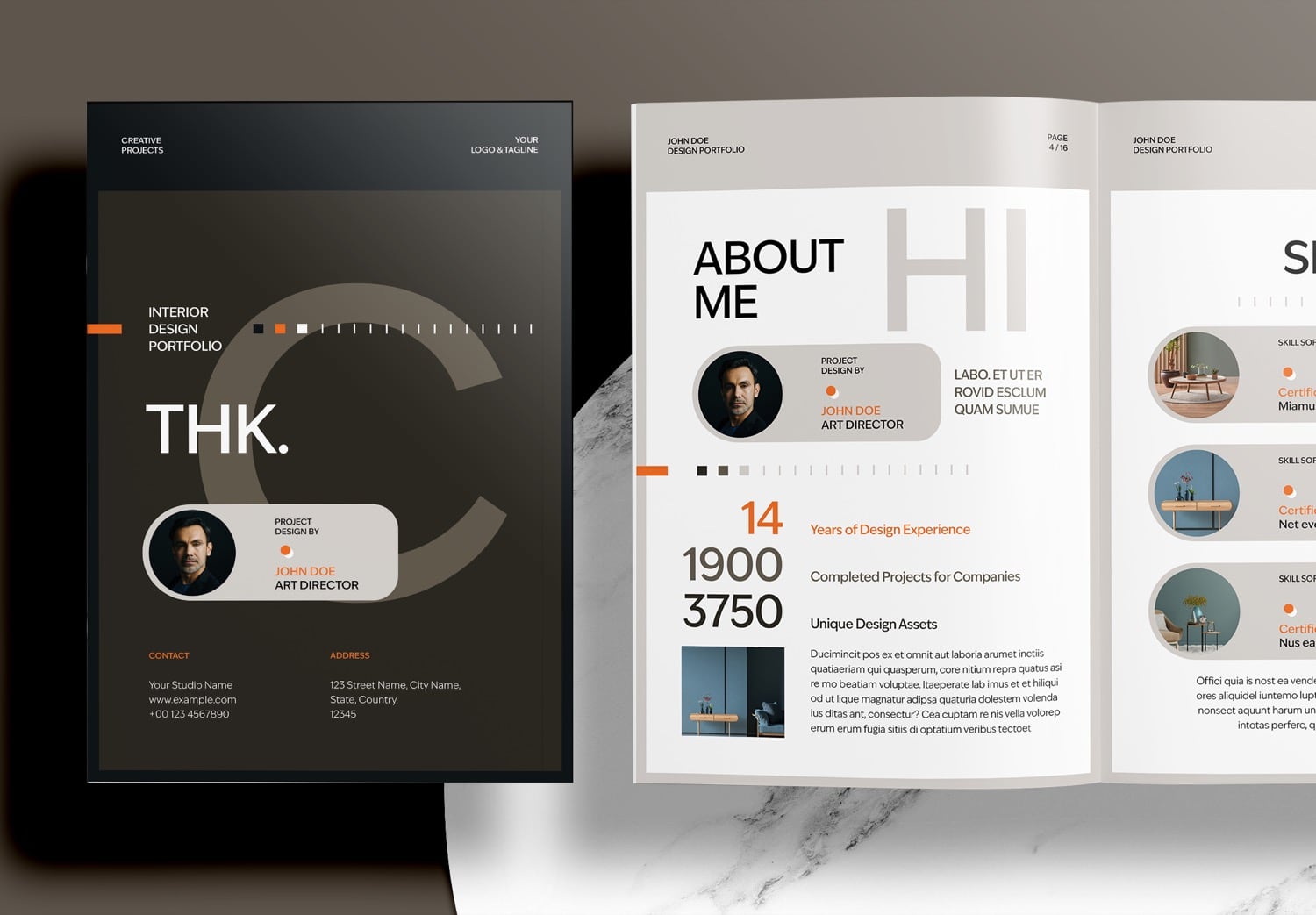 Free Interior Portfolio Template - Close Up