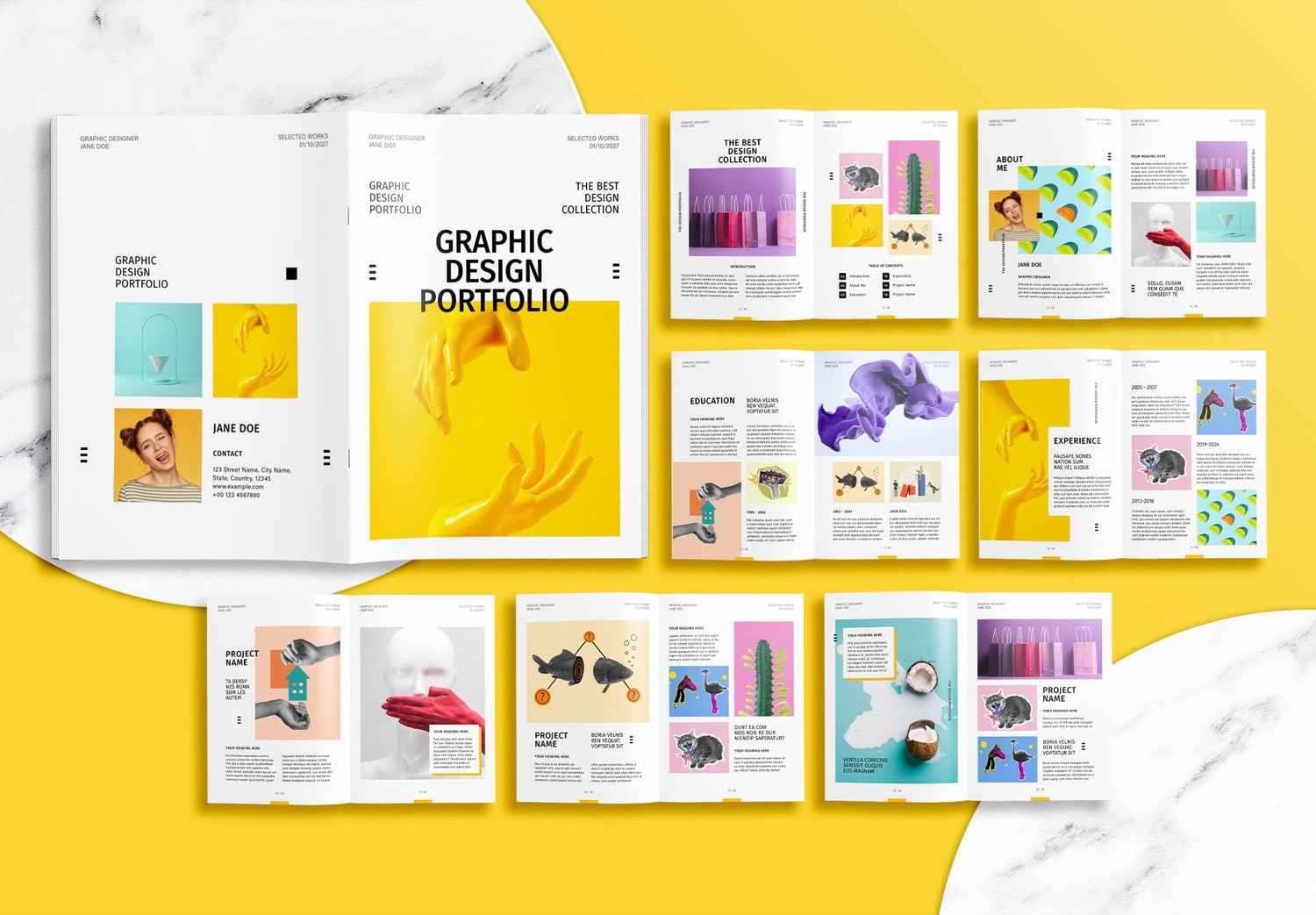 Template preview of Free Modern Graphic Design Portfolio Template