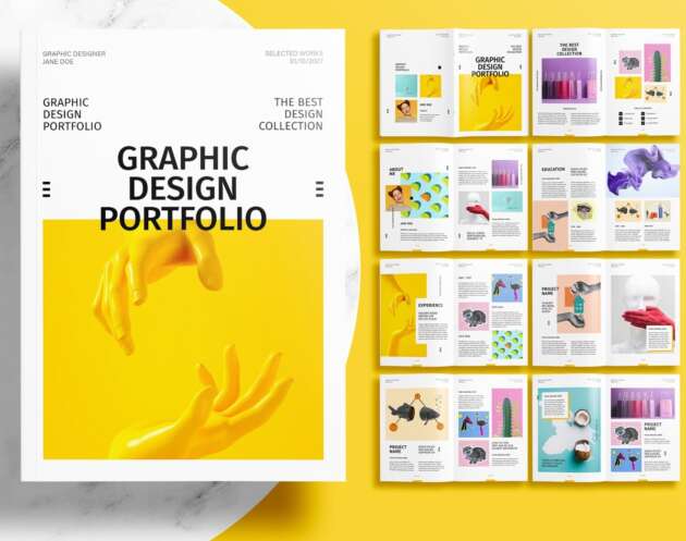 Thumbnail of Free Modern Graphic Design Portfolio Template