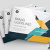 Free Brand Guidelines Brochure Layout Template with Teal and Yellow Accents