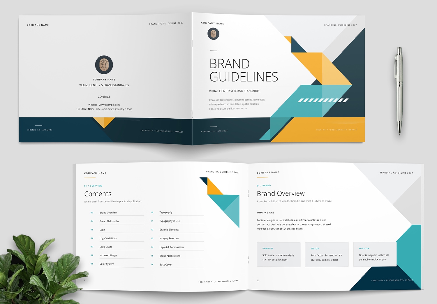 Free Brand Guidelines Brochure - Page 2-3