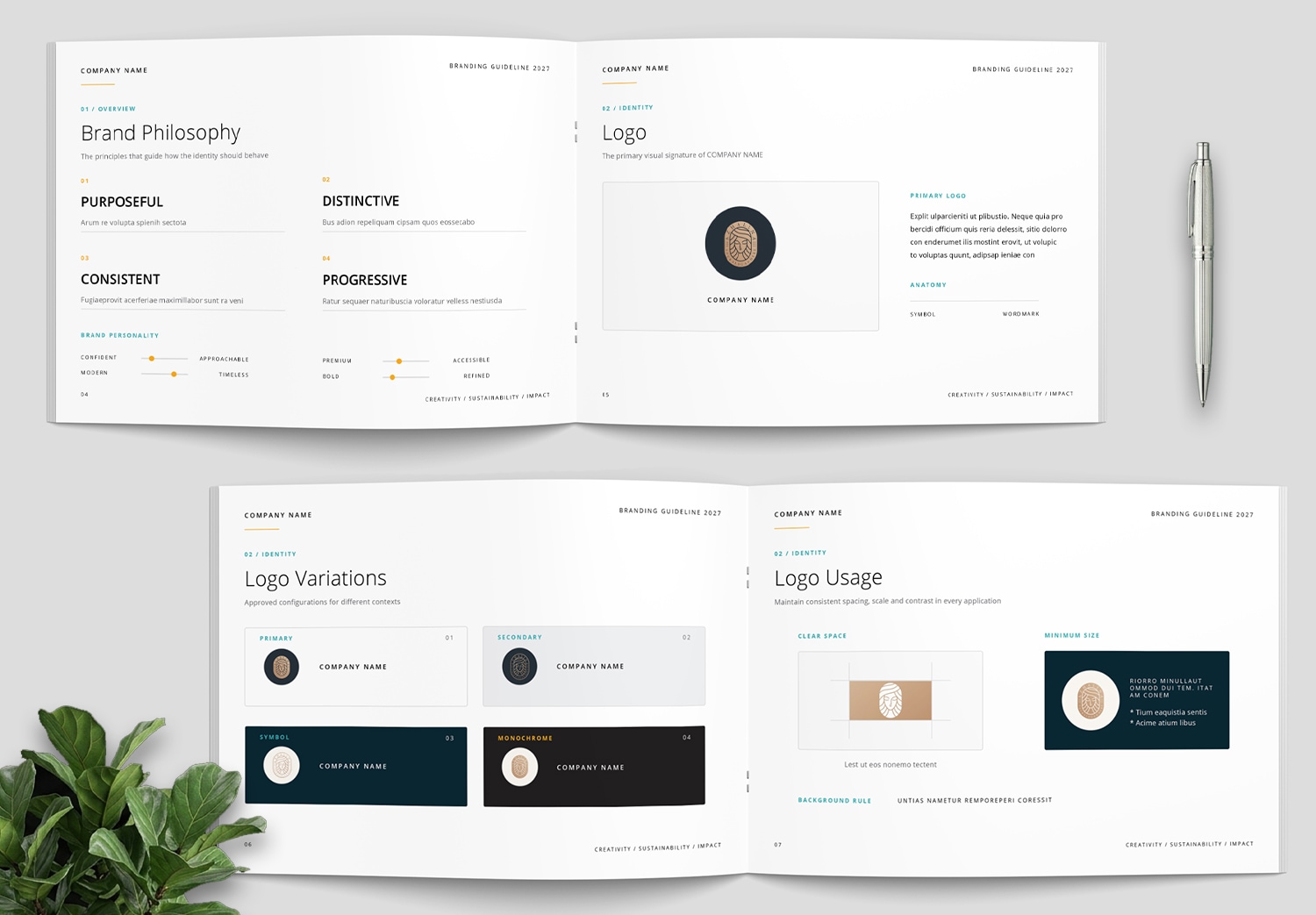 Free Brand Guidelines Brochure - Page 4-7