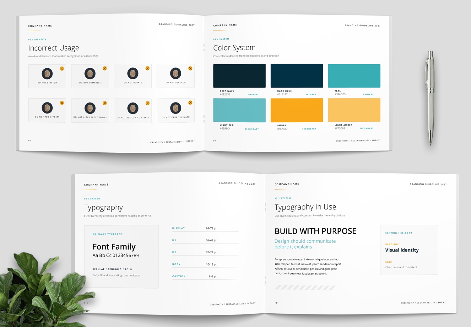 Free Brand Guidelines Brochure - Page 8-11