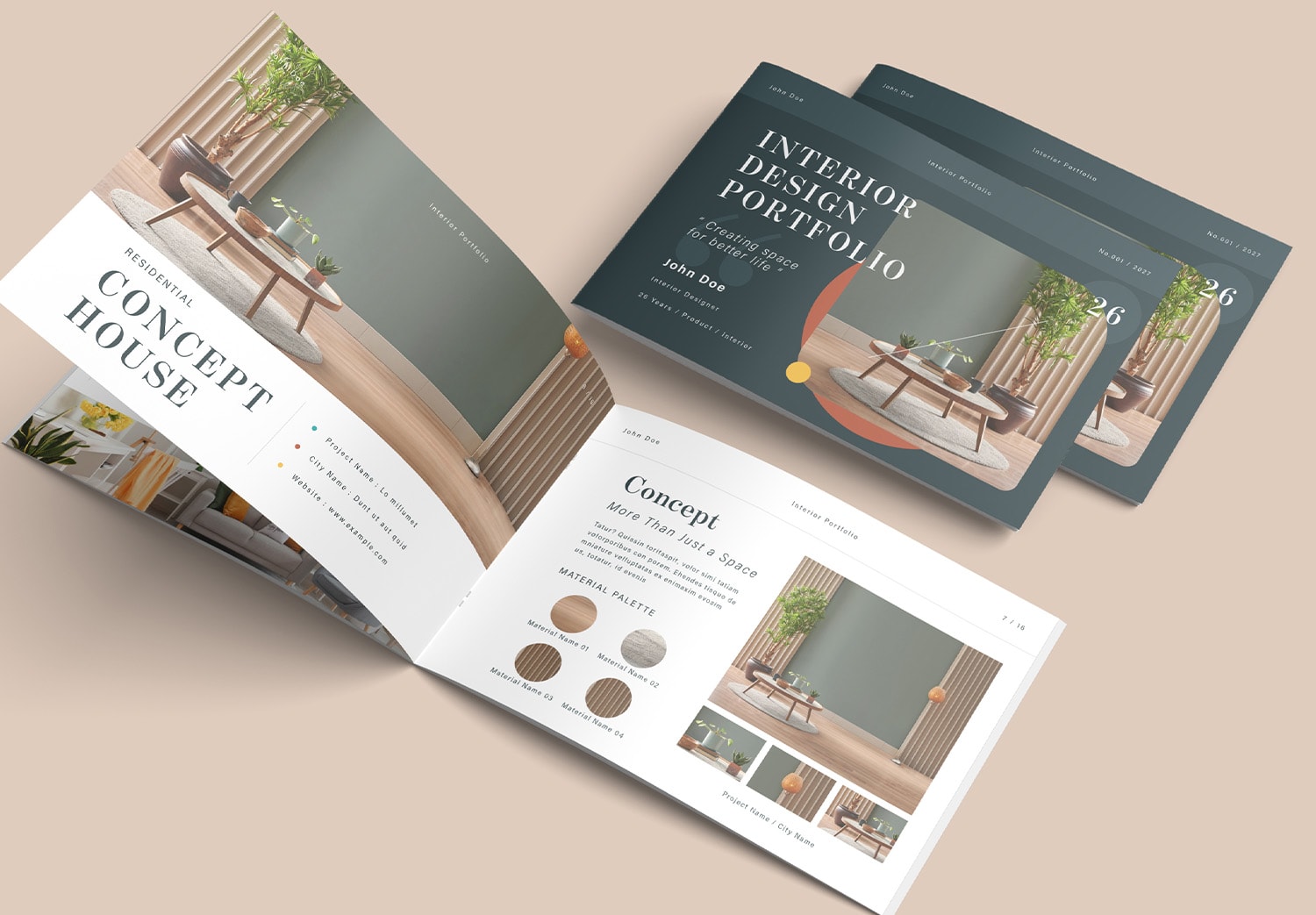 Free Interior Design Portfolio Brochure - Cover