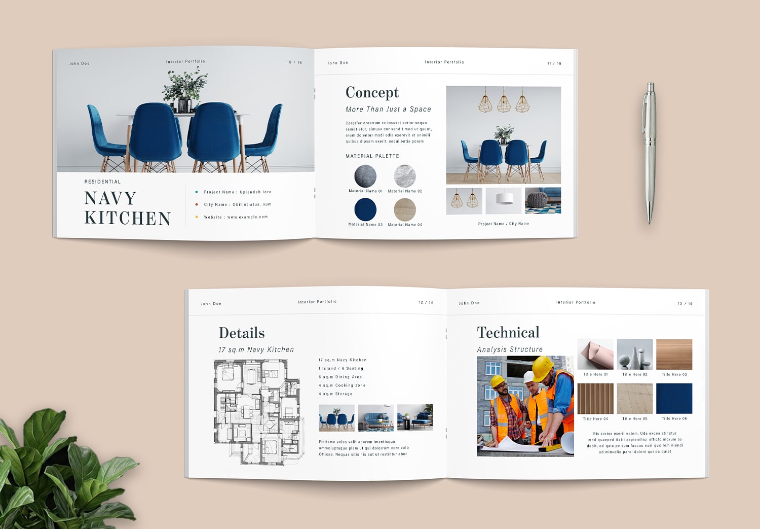 Free Interior Design Portfolio Brochure - Preview 1